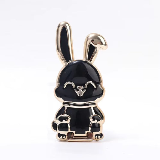 Finger Ring Phone Holder Desktop Ultra-Thin Cartoon Rabbit Phone Stand Foldable Buckle Adhesive Pull Rod Support Frame